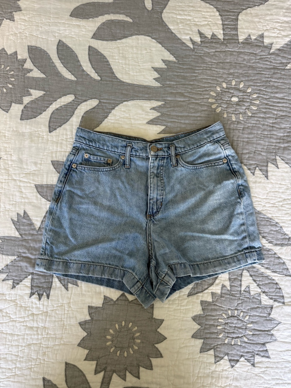 Banana Republic Light Blue High-Rise Denim Shorts